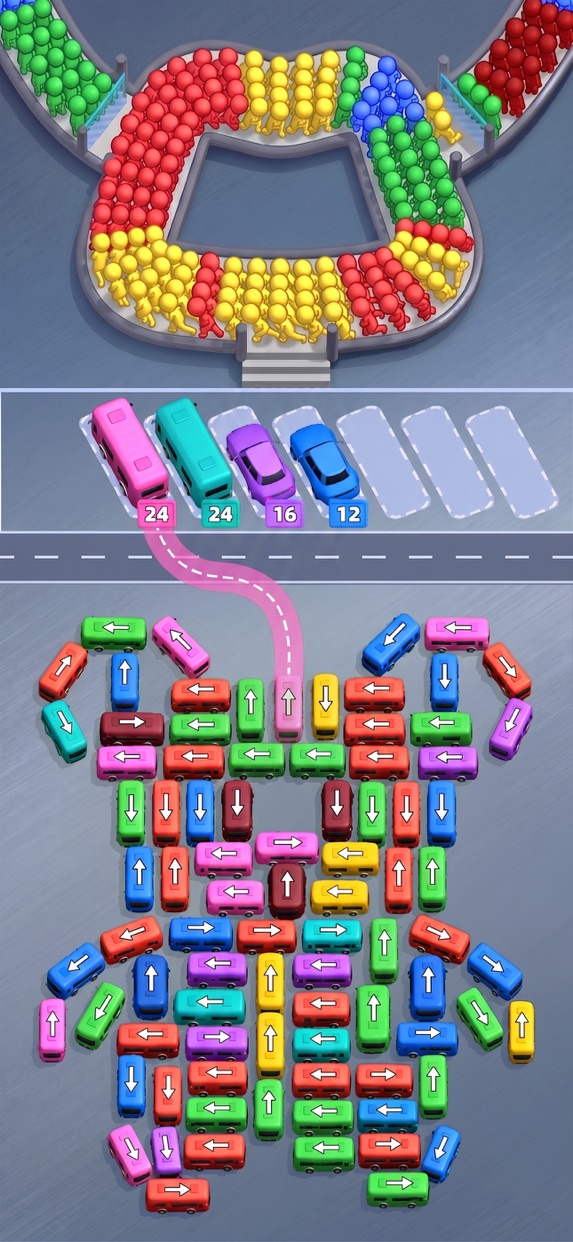 Car Jam バスストップジャム プレイ画面|App Store公式