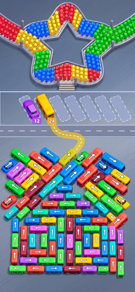 Car Jam バスストップジャム プレイ画面|App Store公式