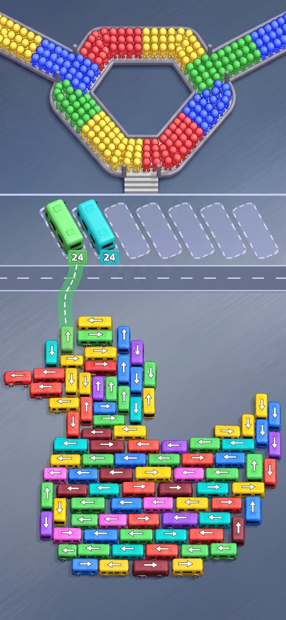 Car Jam バスストップジャム プレイ画面|App Store公式