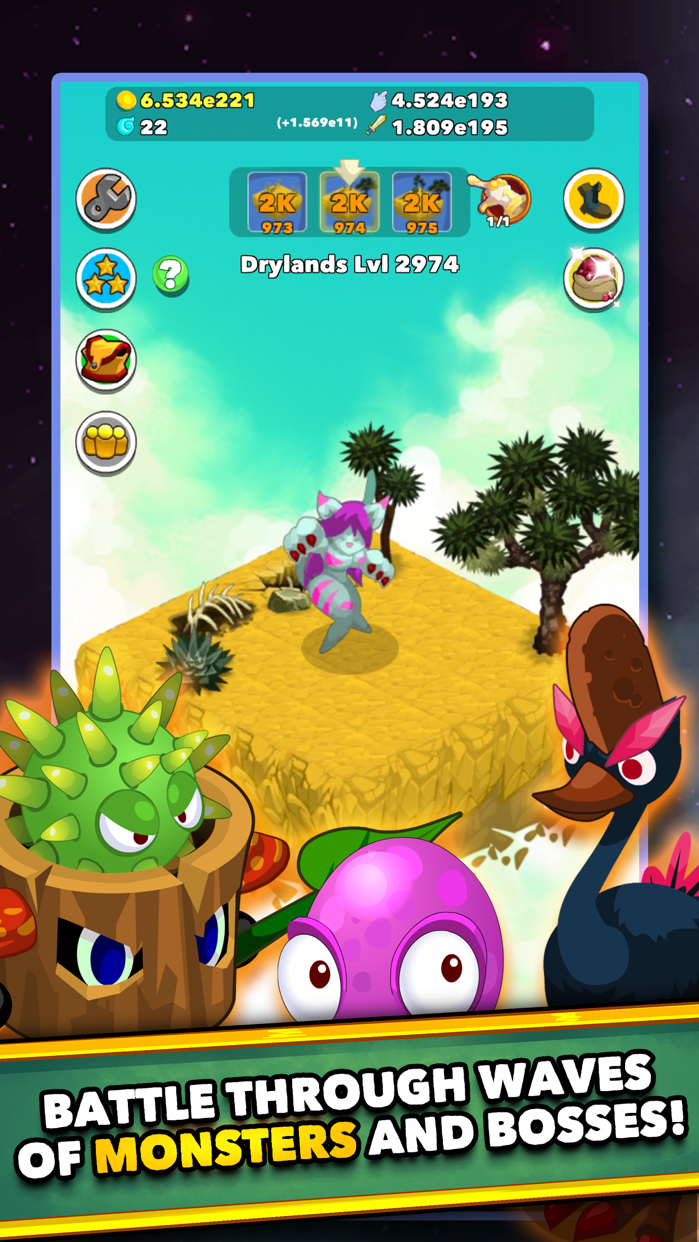Clicker Heroes プレイ画面｜App Store公式