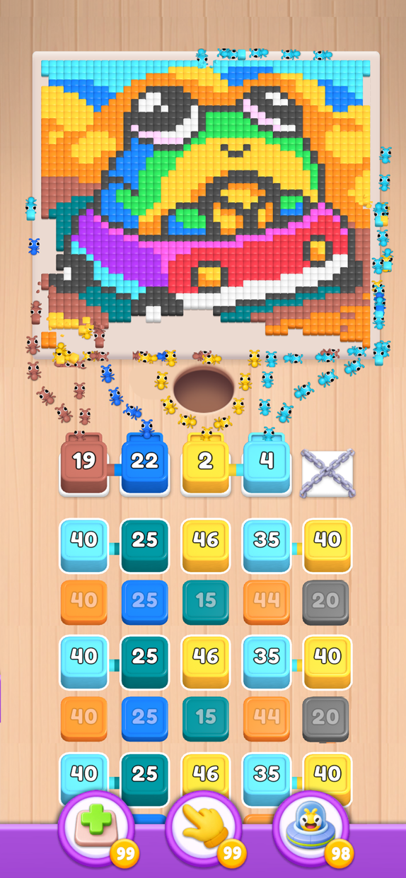 Food Hunt: Pixel Puzzle プレイ画面｜App Store公式