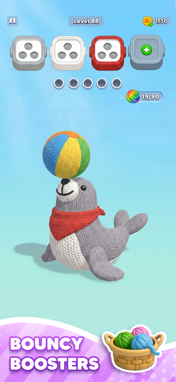 毛糸パズル Knit Away プレイ画面|App Store公式