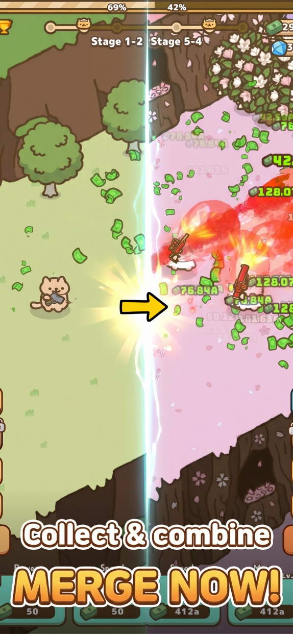 にゃんこ銃士 プレイ画面｜App Store公式