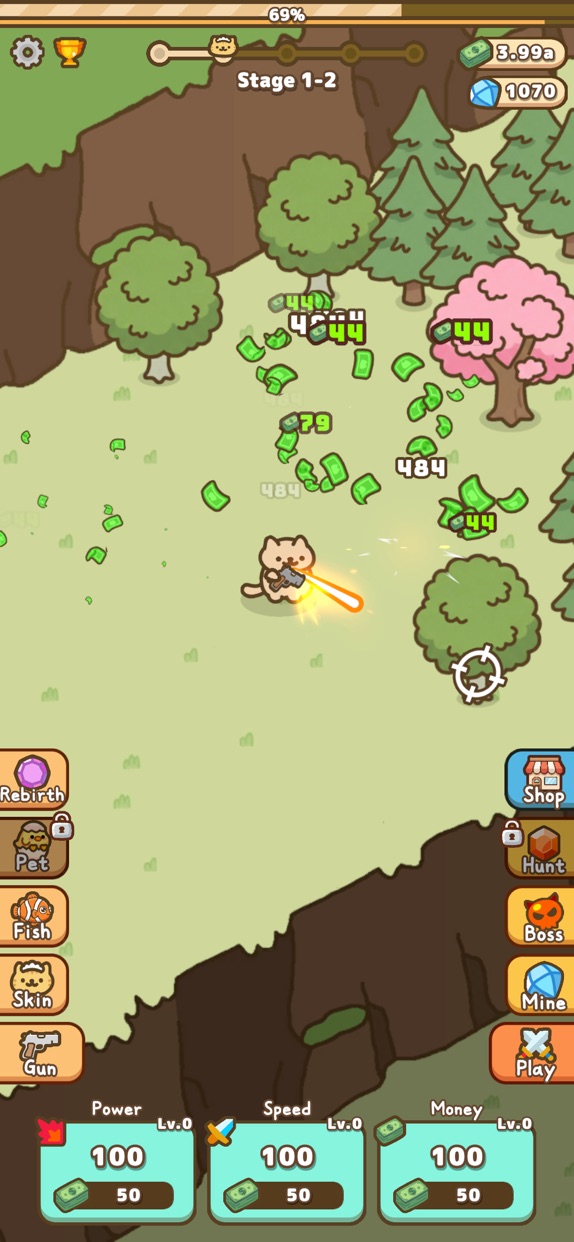 にゃんこ銃士 プレイ画面｜App Store公式