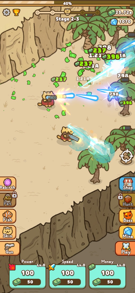 にゃんこ銃士 プレイ画面｜App Store公式